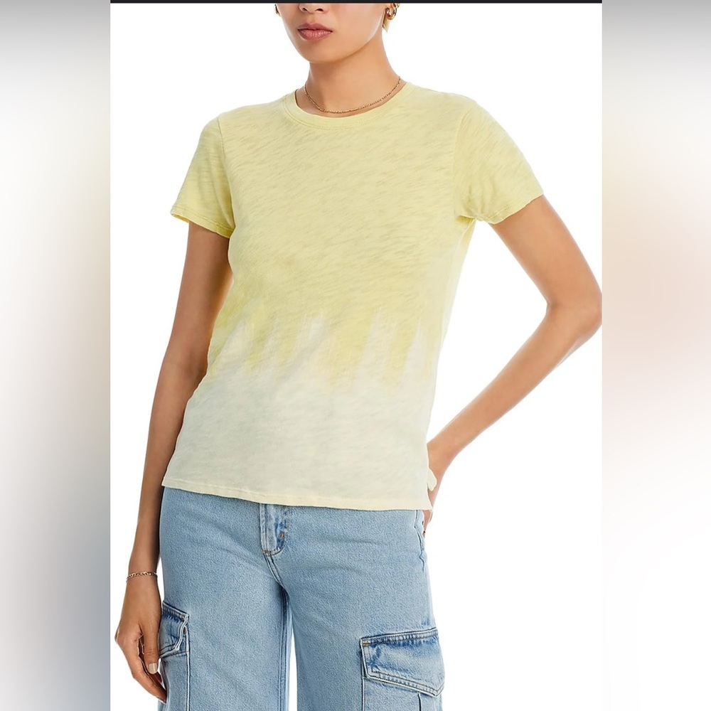 ATM Anthony Thomas Melillo Women Slub Tie-Dye T Shirt in Tulip White